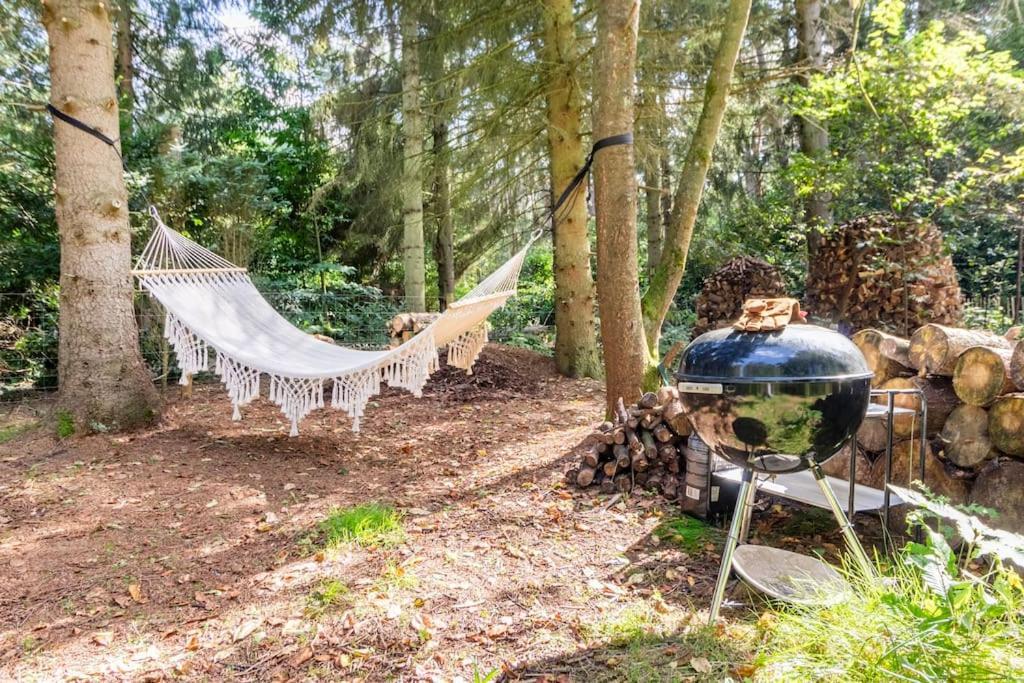 Luxe-Avontuur In Een Romantische Cabin In Het Bos Stekene Exterior foto